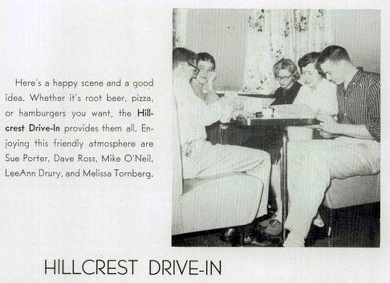 Hillcrest Drive-In (Hillcrest Family Restaurant) - 1959 Yearbook Ad